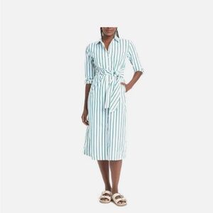 Universal Thread Long-sleeve Midi Cotton Poplin Shirtdress - Large